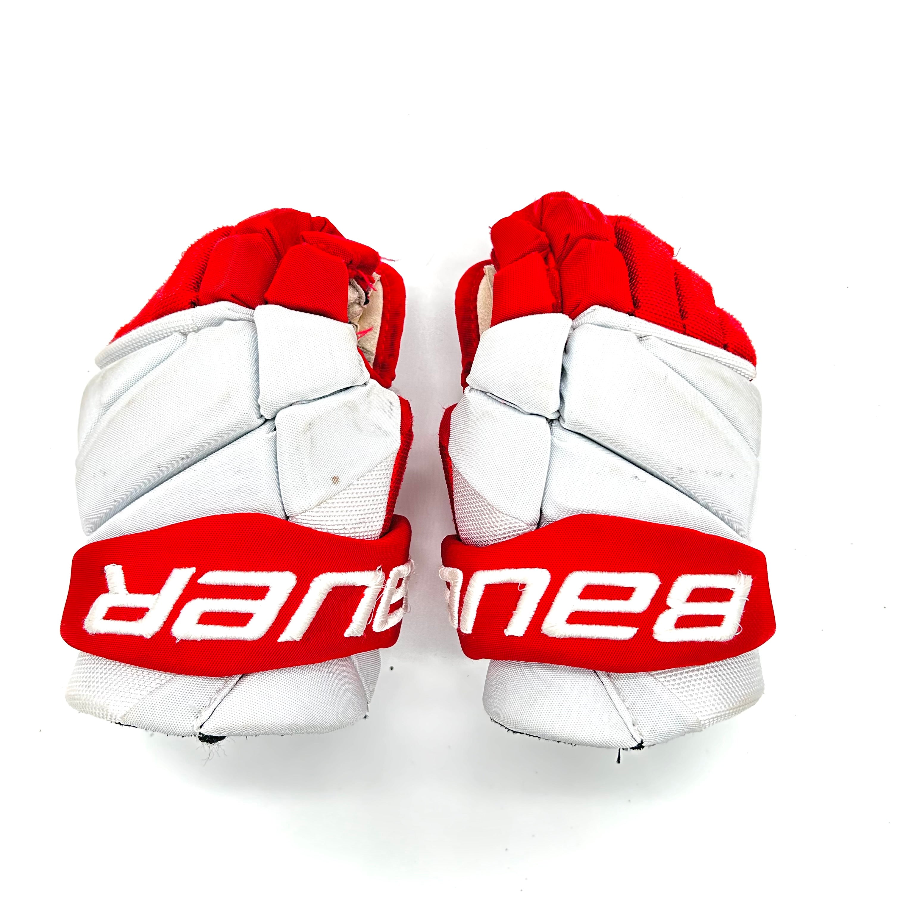 Bauer Vapor Hyperlite - Gants Pro Stock d'occasion (blanc/rouge)